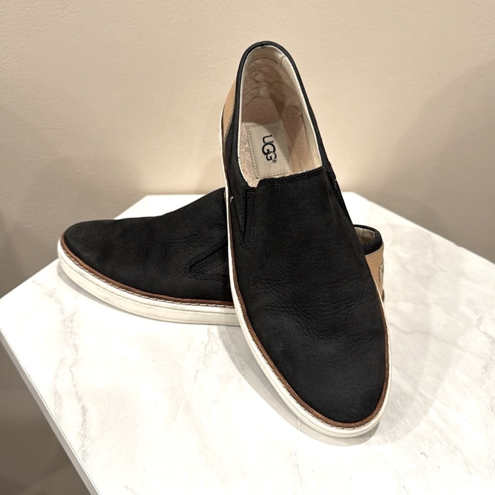 🔥UGG Women’s Black Leather Slip-Ons🔥